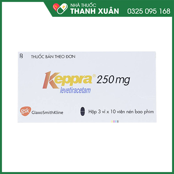 Thuốc điều trị động kinh Keppra 250mg